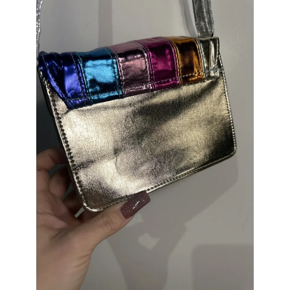 girls purse‎ cross body shiny adjustable strap colorful